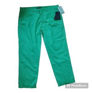 NWT Theory Men's Tonic CR Dolan Lightweight Cotton Woven Cuffed Pants Green 34